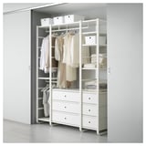 ELVARLI Wardrobe combination, white, 165x55x216 cm
