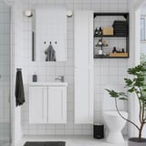 ENHET Bathroom, anthracite/white frame, 64x33x65 cm