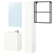 ENHET Bathroom, anthracite/white frame, 64x33x65 cm