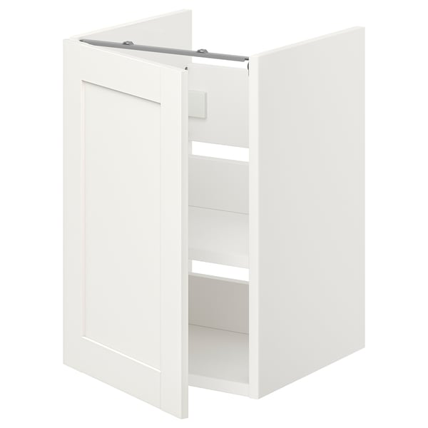ENHET Bs cb f wb w shlf/door, white/white frame, 40x42x60 cm