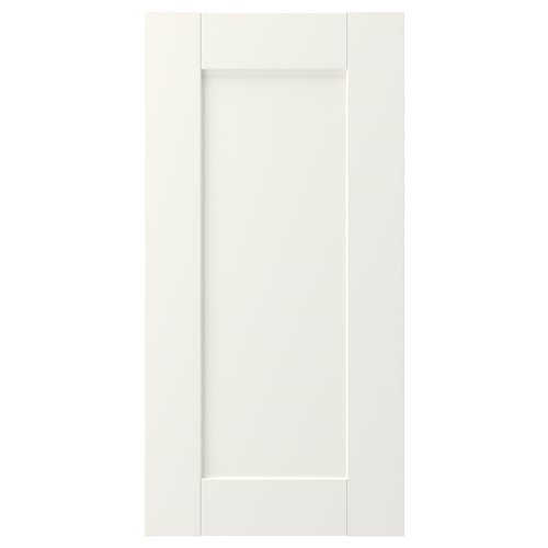 ENHET white cabinet door, modern design with wide frame, easy to clean foil surface.