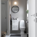 ENHET / TVÄLLEN Wash-stnd w drawers/wash-basin/tap, white/white frame, 44x43x65 cm