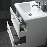 ENHET / TVÄLLEN Wash-stnd w drawers/wash-basin/tap, white/white frame, 64x43x65 cm