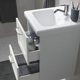 ENHET / TVÄLLEN Wash-stnd w drawers/wash-basin/tap, white/white frame, 44x43x65 cm