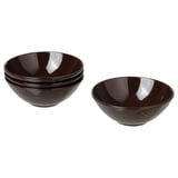 FÄRGKLAR Bowl, glossy brown, 16 cm