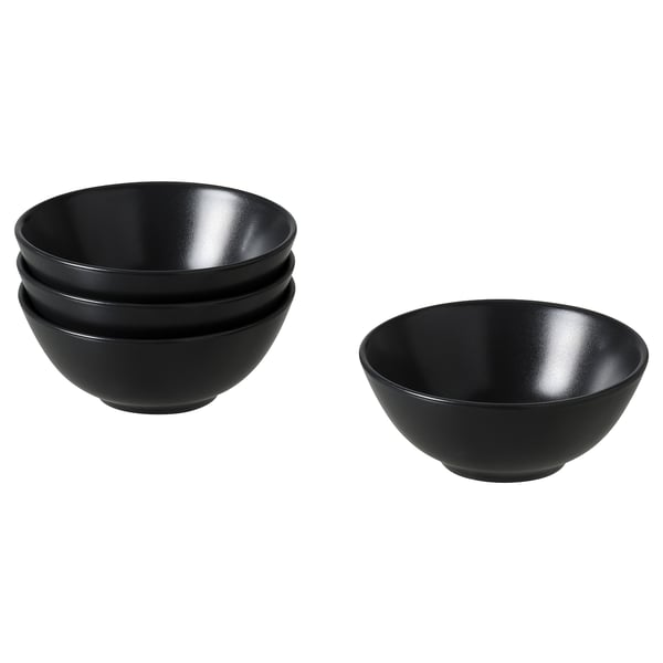 FÄRGKLAR Bowl, matt dark grey, 12 cm