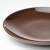 FÄRGKLAR Side plate, glossy brown, 20 cm