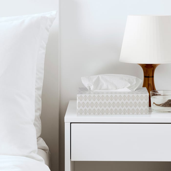 FAMILJ tissue box, leaf, 21x21 cm IKEA