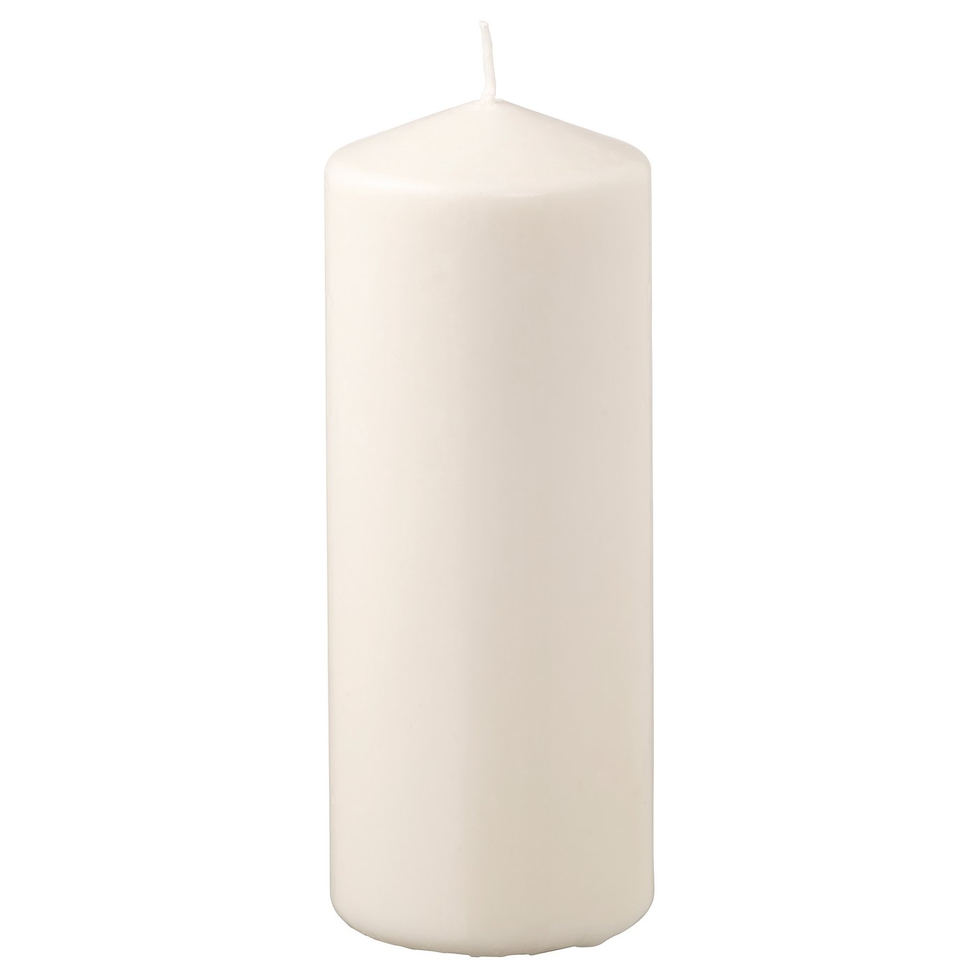 FENOMEN unscented pillar candle, natural, 19 cm - IKEA