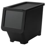 FIRRA Box with lid, black, 22x42x31 cm