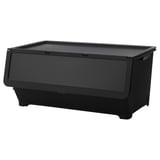 FIRRA Box with lid, black, 67x42x31 cm