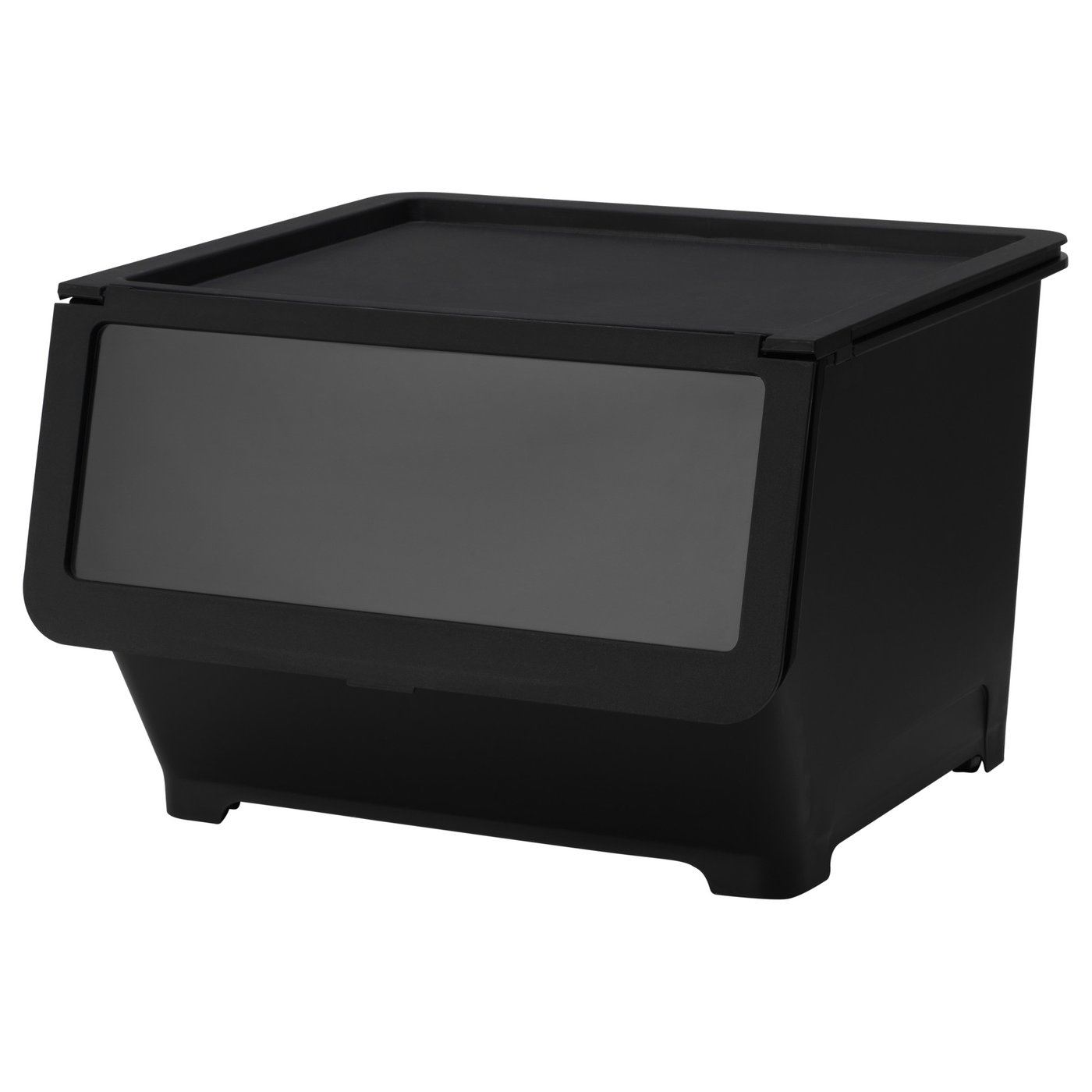 FIRRA box with lid, black, 44.5x42x31 cm - IKEA