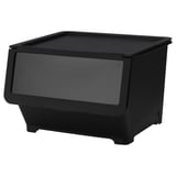 FIRRA Box with lid, black, 44.5x42x31 cm