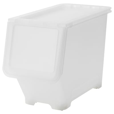 FIRRA Box with lid, transparent, 22x42x31 cm