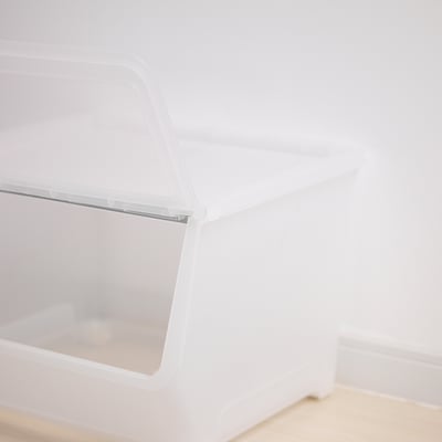 FIRRA Box with lid, transparent, 44.5x42x31 cm