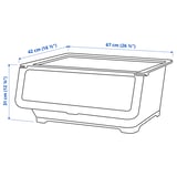 FIRRA Box with lid, transparent, 67x42x31 cm