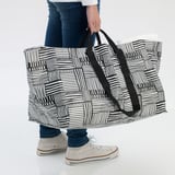 FISSLA Carrier bag, large, white/black, 71 l