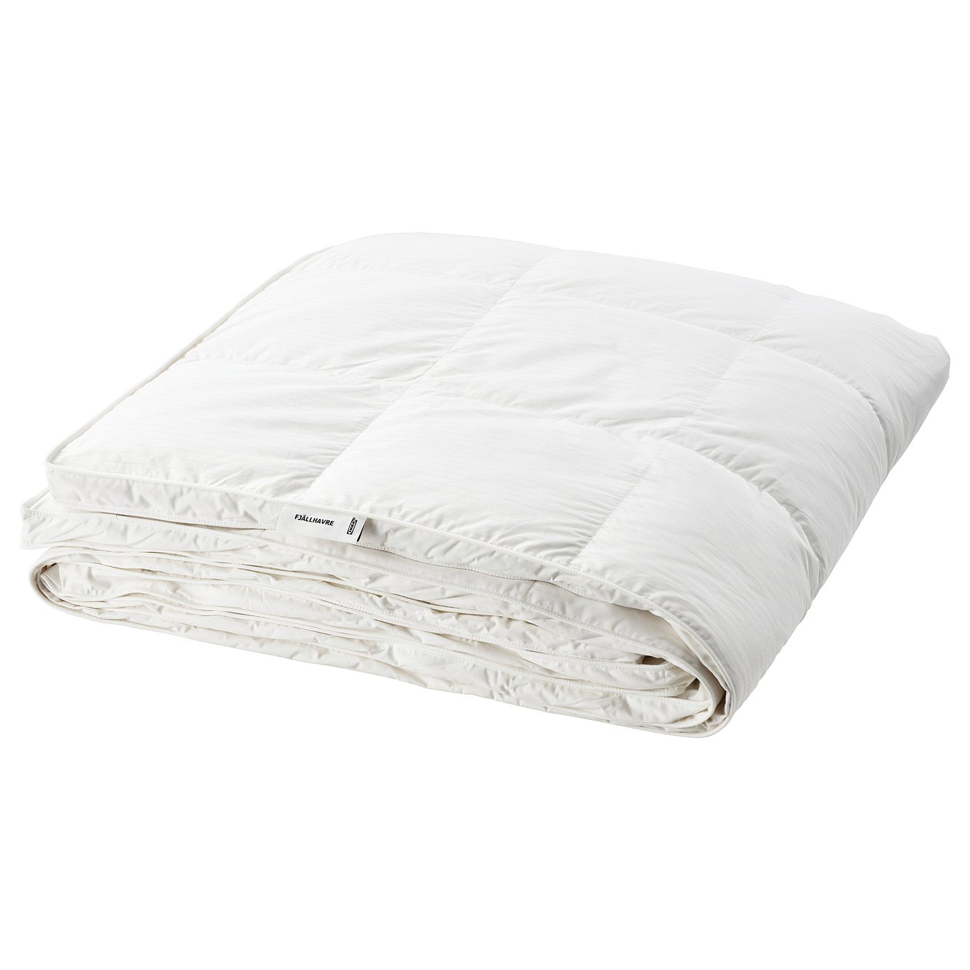 Fjällräven FJÄLLHAVRE duvet: white, square, super-fluffy with stitched walls for heat retention, made of cotton and filled with duck down/feathers.