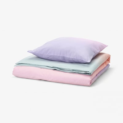 FLÄDERBUSKE Duvet cover and pillowcase, multicolour, 150x200/50x60 cm