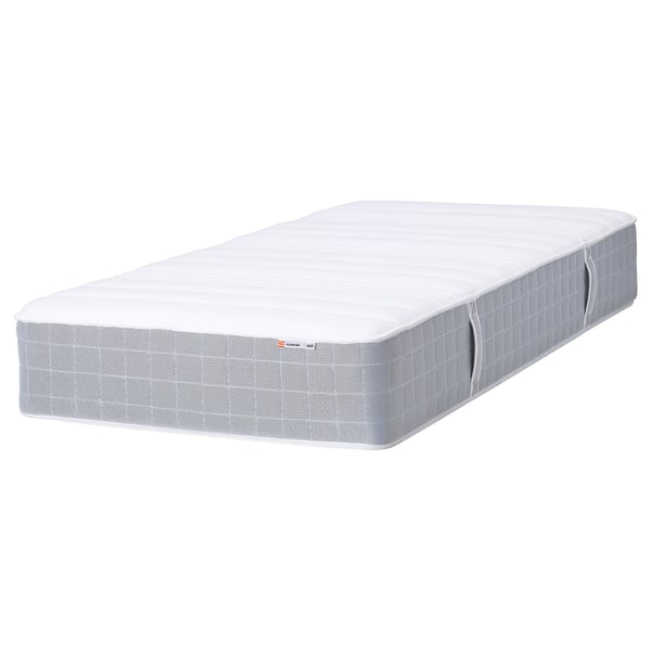 FLEINVÄR Pocket sprung mattress, extra firm/light grey, 80x200 cm IKEA