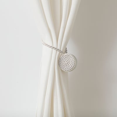 FÖNSTERBOMAL Magnetic curtain tie-back, white