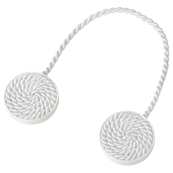 FÖNSTERBOMAL Magnetic curtain tie-back, white