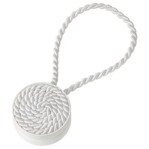 FÖNSTERBOMAL Magnetic curtain tie-back, white