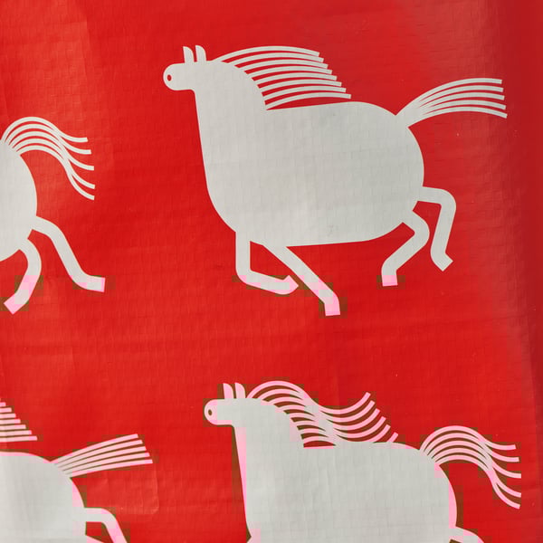 FÖSSTA Carrier bag, medium, horse, 45x18x45 cm/36 l