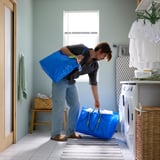 FRAKTA Carrier bag, large, blue, 55x37x35 cm/71 l