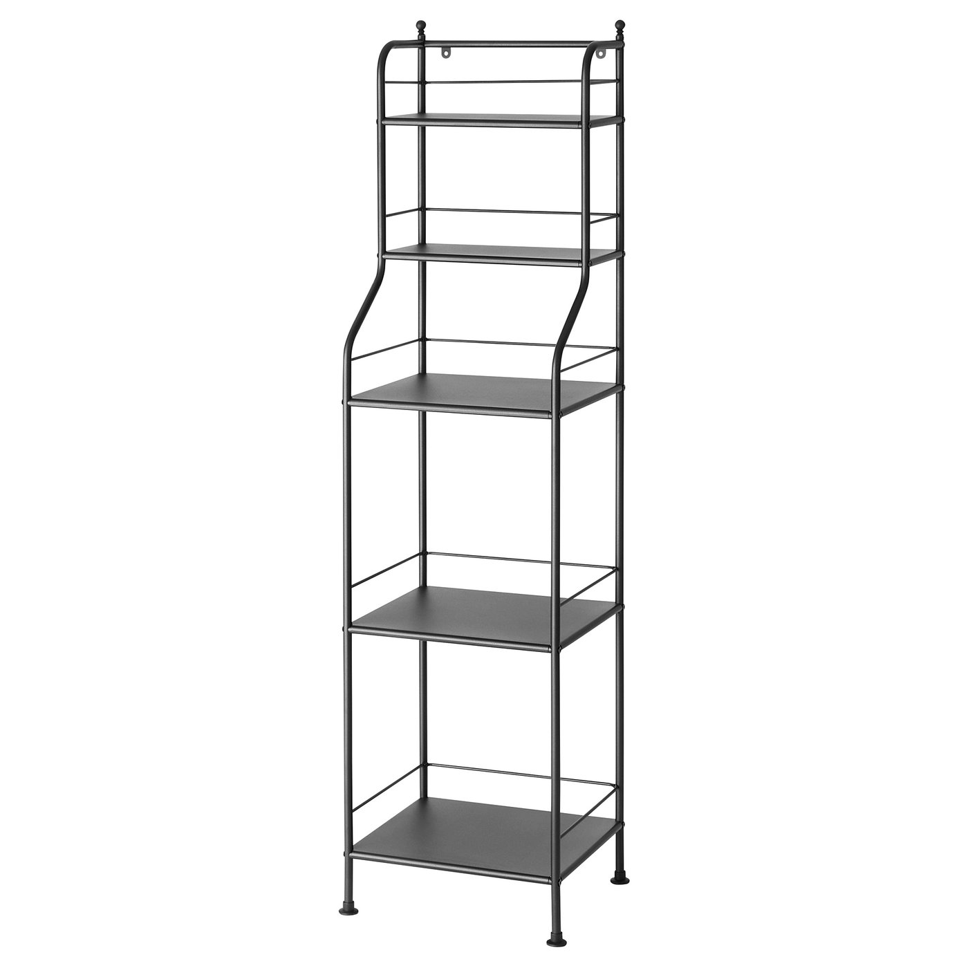 FRÖSJÖN shelving unit, black, 40x156 cm - IKEA