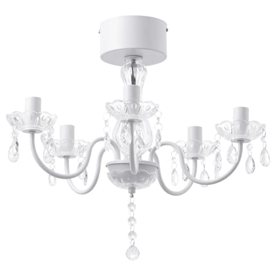 FYRTIO Chandelier, 5-armed, white