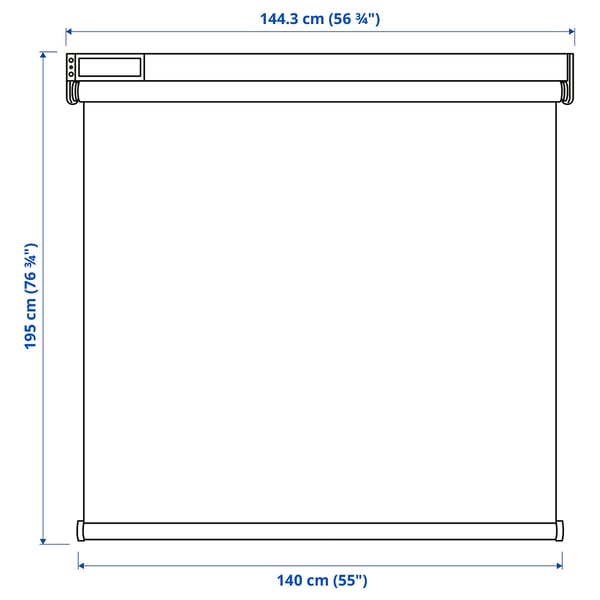 FYRTUR Block-out roller blind, smart wireless/battery-operated grey, 140x195 cm