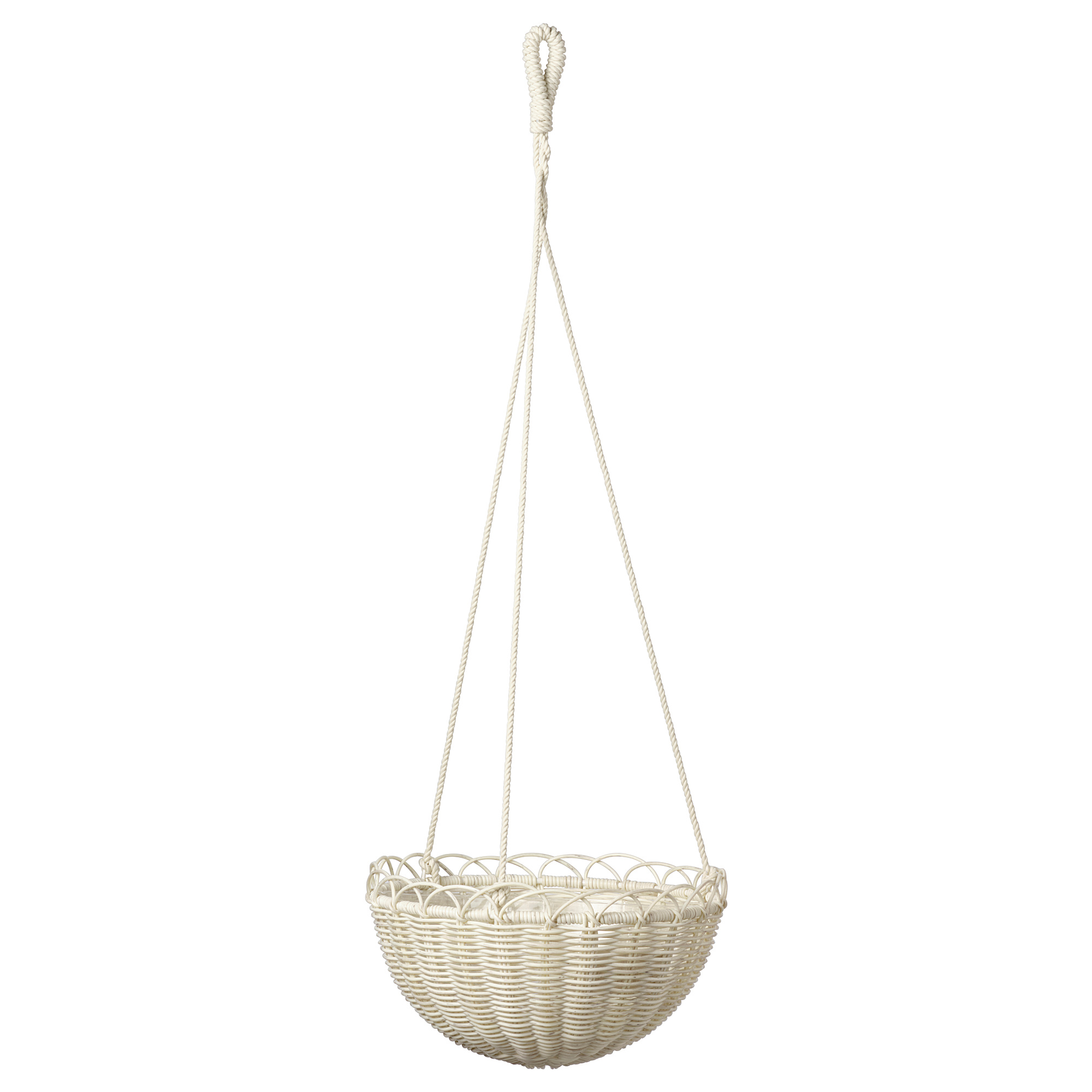 GALIAMELON Hanging planter, in/outdoor white, 27 cm IKEA