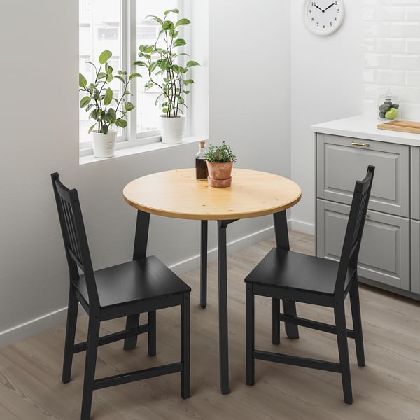GAMLARED Table light antique stain, black stained IKEA