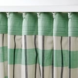 GLANSHAGTORN Curtain, 1 piece, green white/black/with heading tape, 300x250 cm