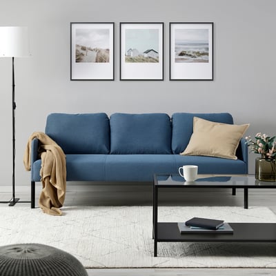 GLOSTAD 3-seat sofa, Knisa medium blue