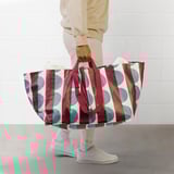 GÖRSNYGG Carrier bag, large, red blue/patterned, 57x37x39 cm/71 l