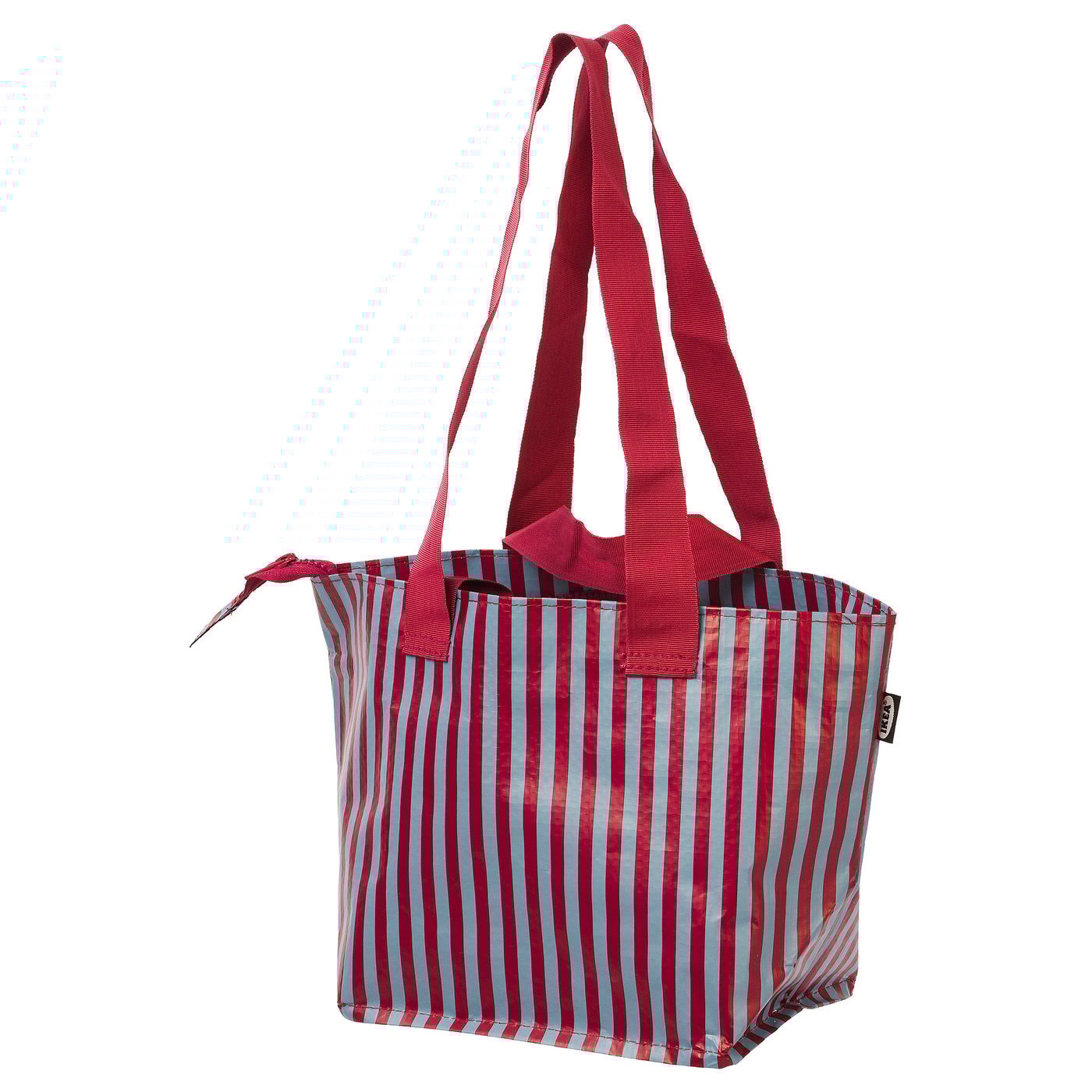 GÖRSNYGG carrier bag, red blue/patterned, 22x15x22 cm/7 l IKEA