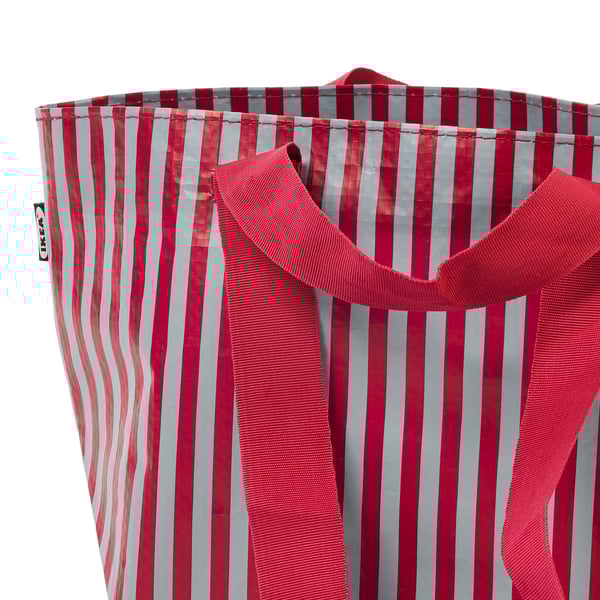 GÖRSNYGG Carrier bag, red blue/patterned, 22x15x22 cm/7 l