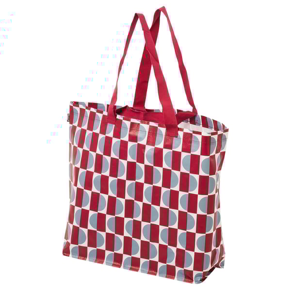 GÖRSNYGG Carrier bag, red blue/patterned, 45x18x45 cm/36 l