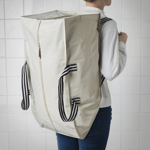 GÖRSNYGG Trunk for trolley, light beige, 73x35x30 cm/76 l