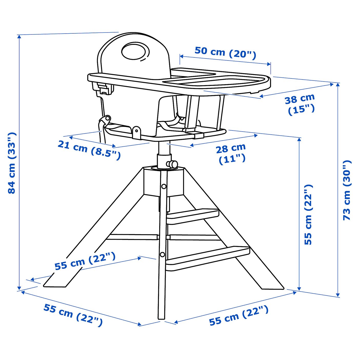 Hot ikea high chair height Clearance