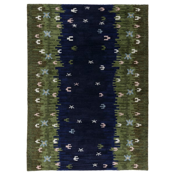 GRODDSVINGEL Rug, low pile, multicolour/handmade, 170x240 cm