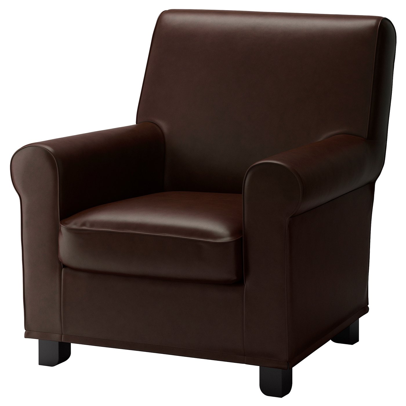faux leather armchair