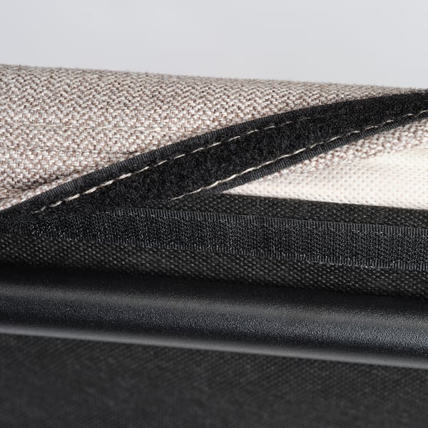 GRÖTÅN Bench with backrest, Tibbleby dark beige