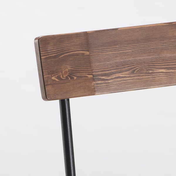 GRÖTÅN Bench with backrest, Tibbleby dark beige