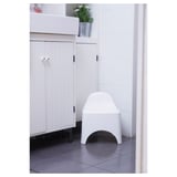GRUMLAN Stool, white, 36 cm