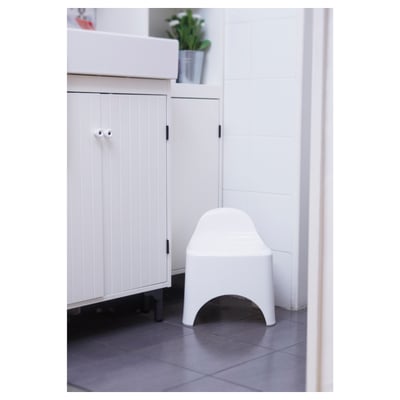 GRUMLAN Stool, white, 36 cm