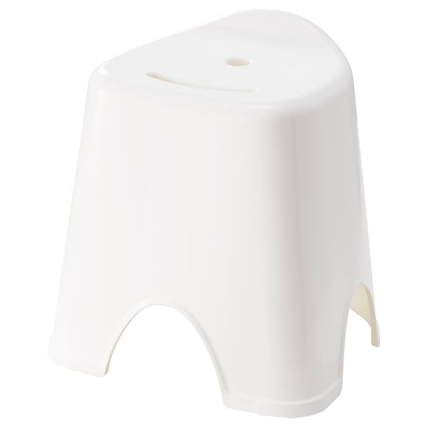 GRUMLAN Stool, white, 36 cm