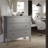 GULLABERG Chest of 3 drawers, grey/anchor/unlock-function, 99x48x100 cm